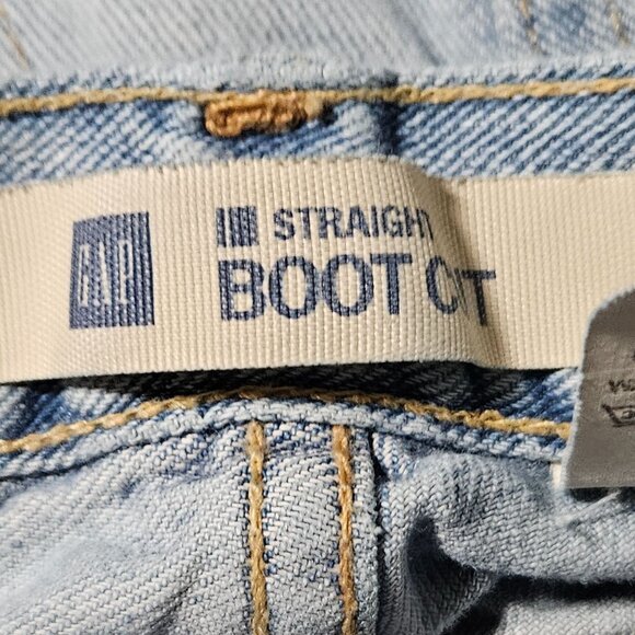 Gap Straight Boot Cut Jeans Womens Size 10 Low Rise Light Wash Denim Pants - Picture 5 of 6